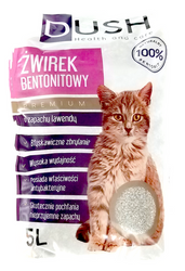 Żwirek Bentonitowy DUSH health & care 5L - LAVENDA