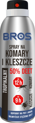 Spray na komary i kleszcze 50% DEET 180ml BROS